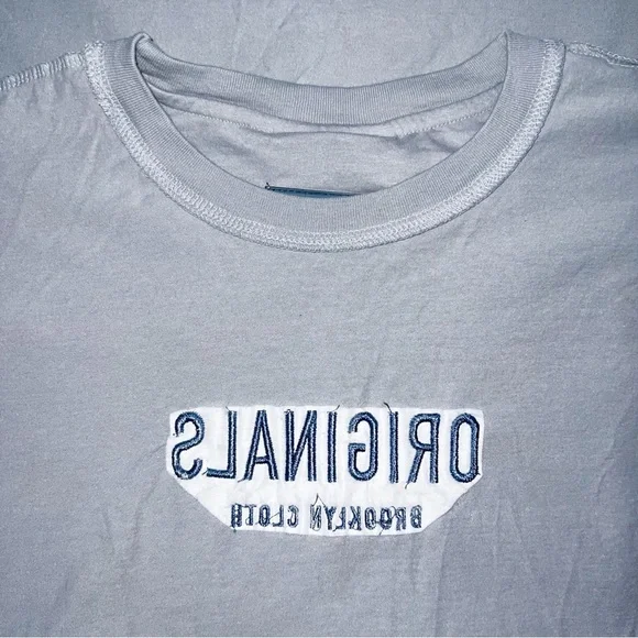 Brooklyn Cloth Originals Center Chest Tonal Embroidery Tee, Size L - Picture 8 of 9